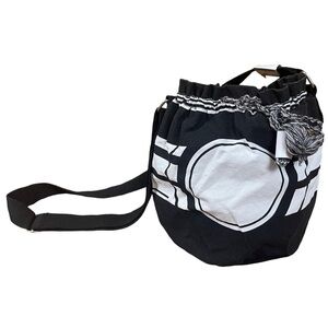 NEW Little Earth Productions Bucket Bag Drawstring Vacation Monochrome Boho